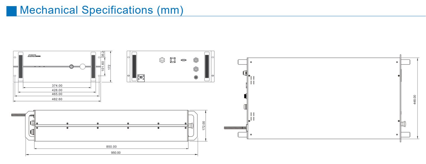 MFSQ-1000/2000W, QCW Fiber Laser, Max Power: 1000W CW Mode, 2000W Pulsed Mode